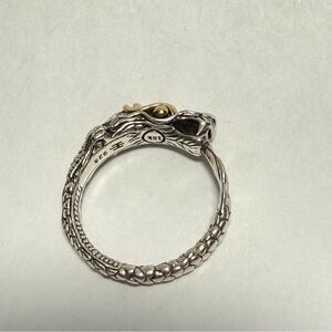 John Hardy Legends Naga Ring Sterling Silver & 18K Gold Size 7